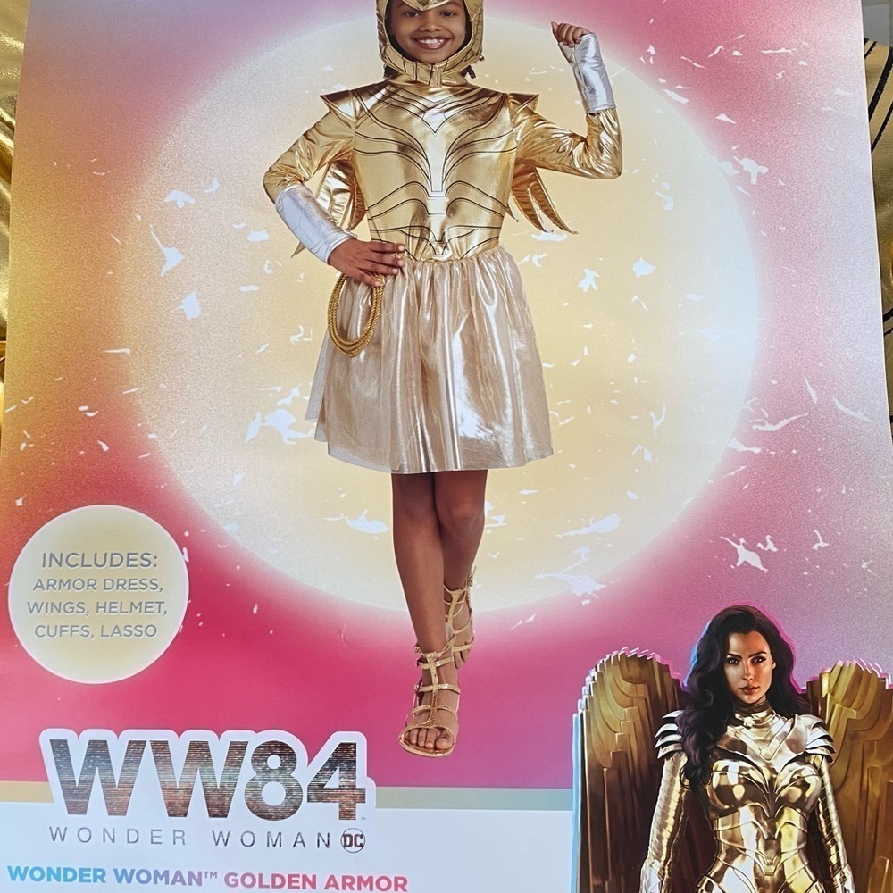 WW84 Wonder Woman Golden Armor Child Medium 7-8